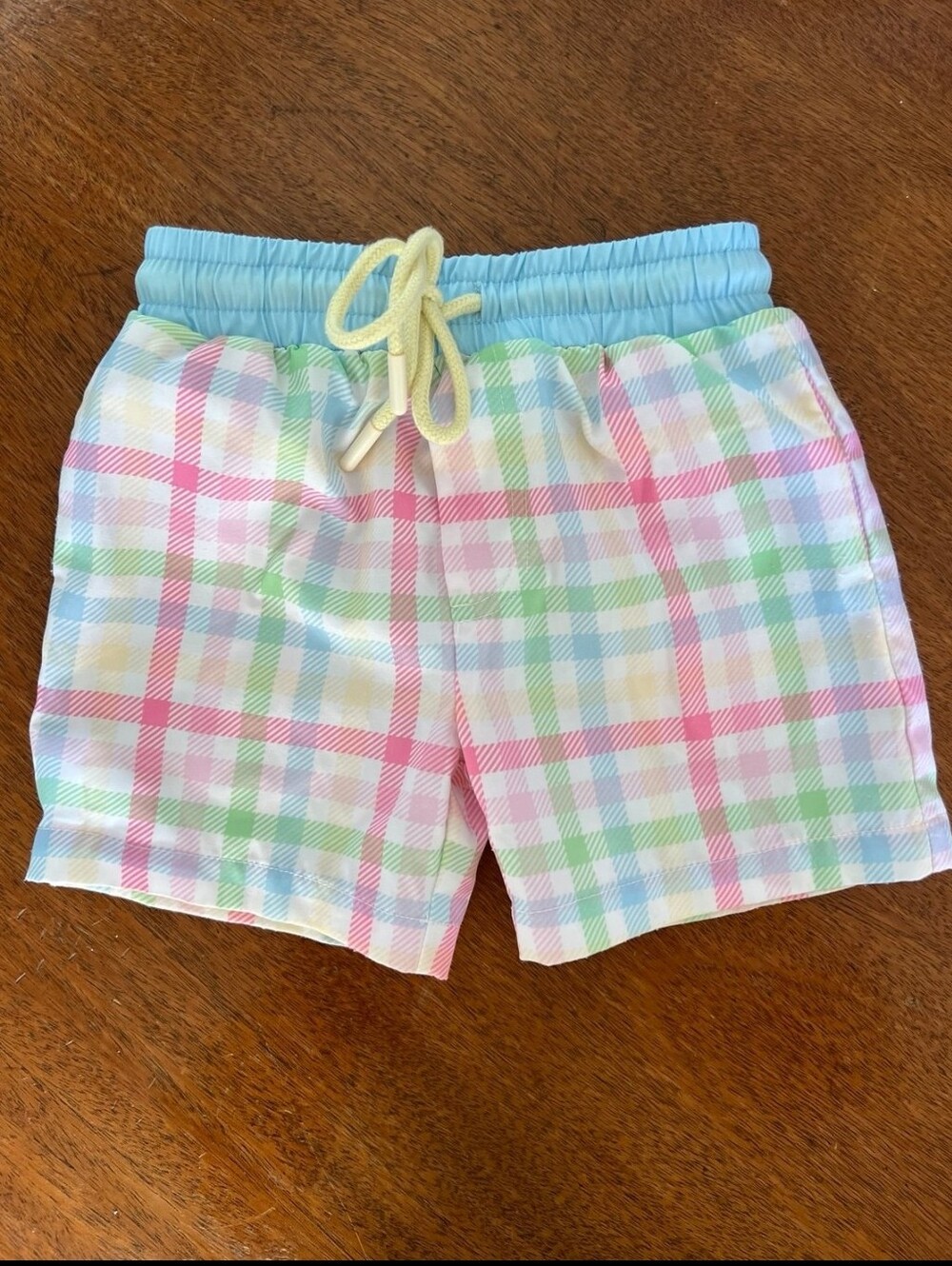 Swoon Baby Plaid Swim Trunks Swimwear Board Shorts - 3M